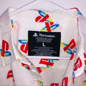 🆕 Button Up Short Sleeve Playstation Shirt Gamer